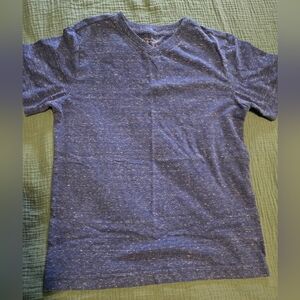 Simply Styled Blue Heathered V-Neck T-Shirt Boys Size M (10/12)